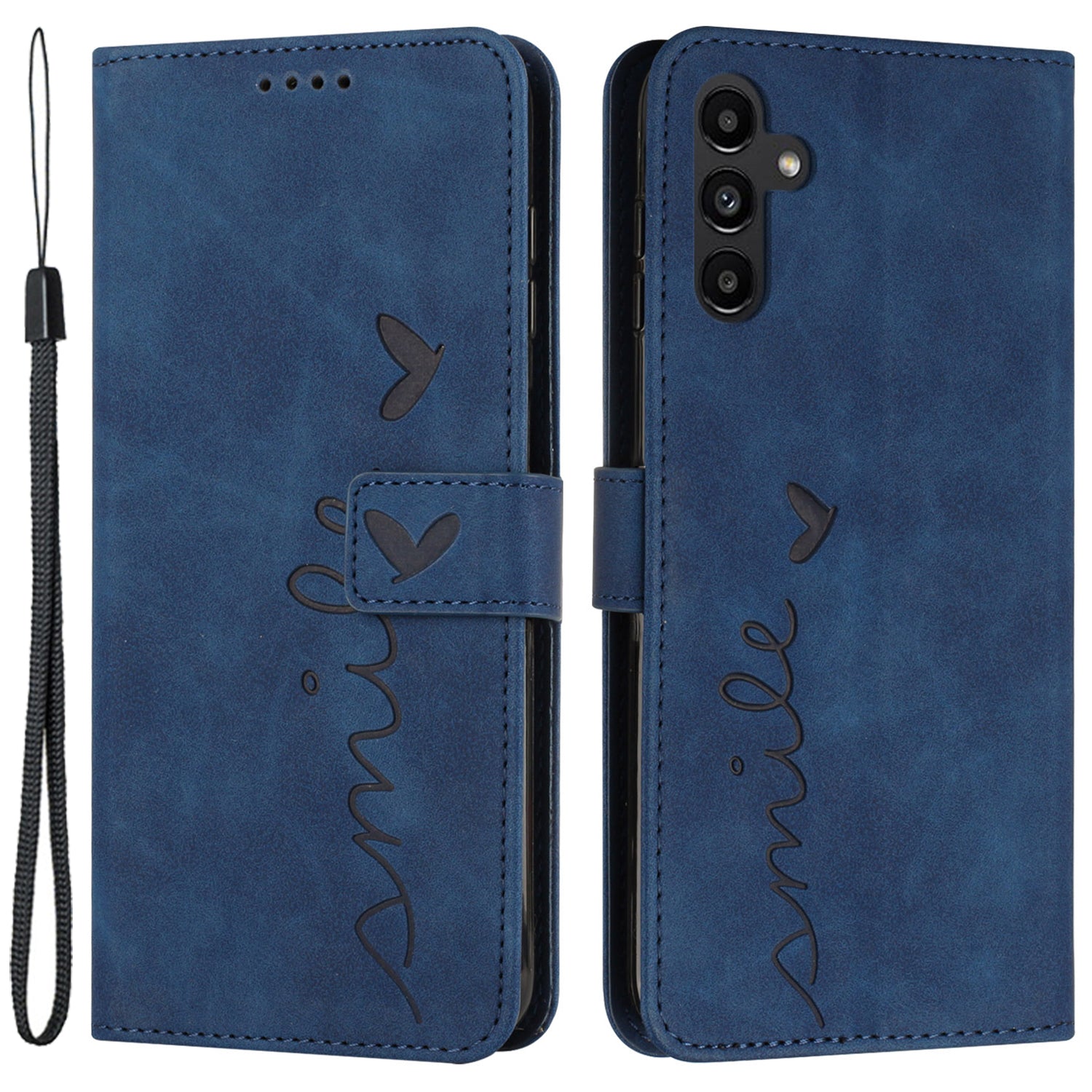 For Samsung Galaxy M14 5G Skin-touch Feeling Leather Phone Case Stand Imprinted Heart Wallet Phone Cover For Samsung Galaxy M14 5G Skin-touch Feeling Leather Phone Case Stand Imprinted Heart Wallet Phone Cover